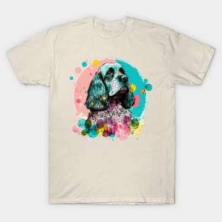 Cocker Spaniel Easter Egg Spring Floral Painting Dog Owner Lover Art T-Shirt